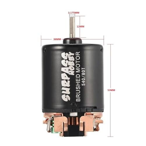 2S 540 21T Brushed Motor + 60A Brushed ESC Combo Set for 1/10 RC Climbing Car Crawler Off-Road RC Car