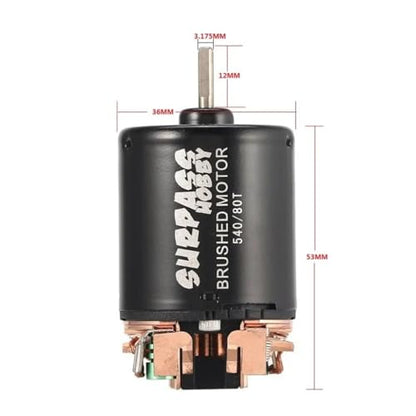 2S 540 21T Brushed Motor + 60A Brushed ESC Combo Set for 1/10 RC Climbing Car Crawler Off-Road RC Car