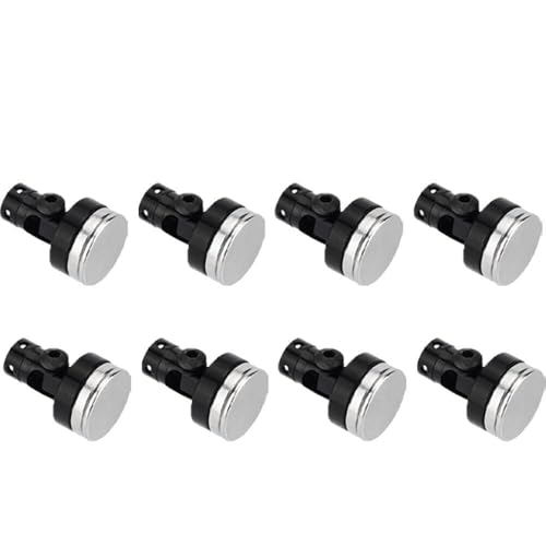 8pcs Magnetic Invisible Body Post Mounts for 1/8 1/10 Scale RC Cars Black Aluminum Alloy Stealth Design Easy Installation