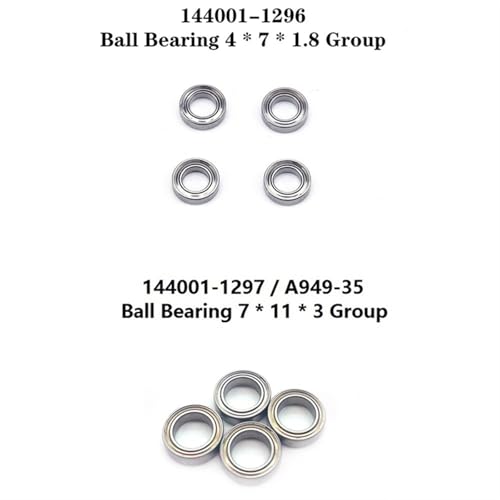 RC Crawlers Components For Wltoys 144001 144002 124016 124017 124018 124019 20Pcs Ball Bearing Set RC Car Spare Parts Upgrade Modification Accessories Replacement