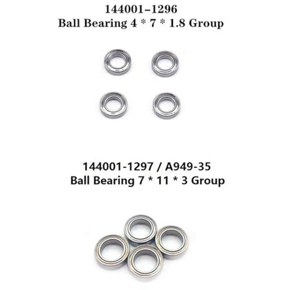 RC Crawlers Components For Wltoys 144001 144002 124016 124017 124018 124019 20Pcs Ball Bearing Set RC Car Spare Parts Upgrade Modification Accessories Replacement