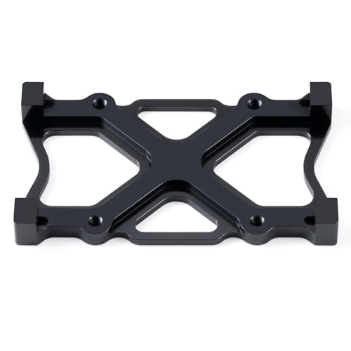 Aluminum Chassis Brace Beam Mount Fixed Bracket Plate for 1/10 Axial SCX10 RC Crawler Car Upgrade Accessories (Black) - color: Black