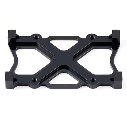 Aluminum Chassis Brace Beam Mount Fixed Bracket Plate for 1/10 Axial SCX10 RC Crawler Car Upgrade Accessories (Black) - color: Black