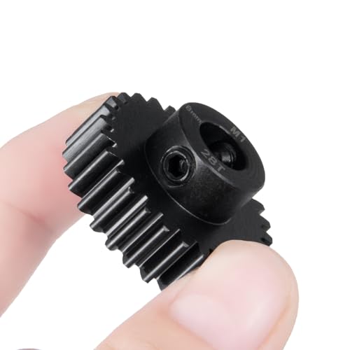 Steel Pinion Motor M1 8mm 28T Gears for ARRMA 4WD Tra-xxas X-MAXX | 1/5 1/7 1/8 RC Car Upgrade - size: 28T
