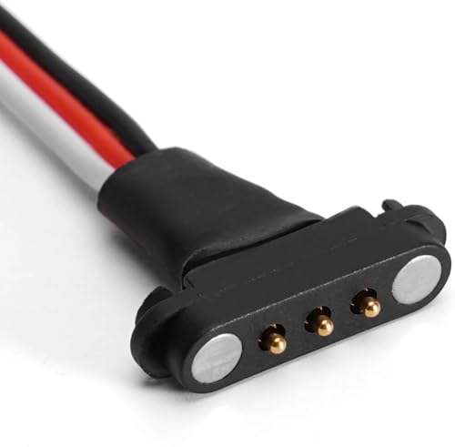 2sets 3Pin Magnetic Snap-on JR Extension Cable for RC Cars Models,Trucks Robotics DIY Electronics,Remote Control lamp Group Magnetic Suction Extension Cable,Quick disassembly Connector (20cm-2 Sets) - size: 20cm-2 sets