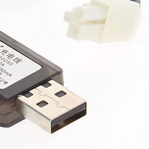 Heyiarbeit EL-2P Reverse USB Charging Cable for RC Car 7.2V 250mA Ni-MH Ni-CD Battery - size: EL-2P 1Pcs