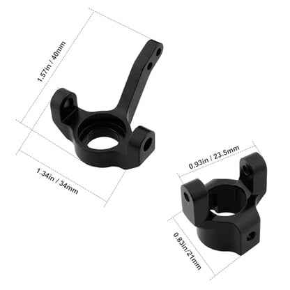Hobbypark Steering Aluminum Knuckle & C Hub Carrier (L/R) Set for AXIAL SCX10 AX90022 AX90027 AX90028 AX90035 Option Parts