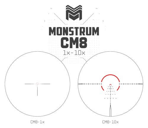Monstrum Beast ED 1-10x First Focal Plane FFP LPVO Scope - style: CM8 Reticle