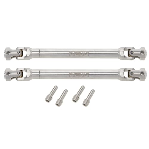 MEUS RACING 2pcs Universal Driveshaft for SCX10 SCX10 II Wraith TRX4 1/10 RC Crawler Upgrades Parts, 112-163mm - size: 112-163mm