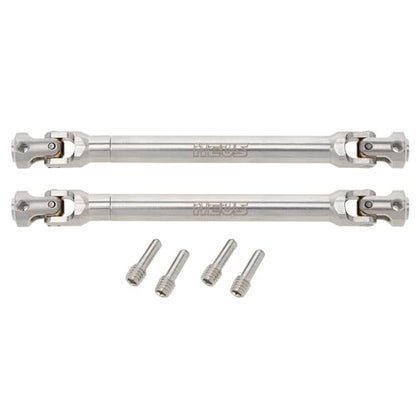 MEUS RACING 2pcs Universal Driveshaft for SCX10 SCX10 II Wraith TRX4 1/10 RC Crawler Upgrades Parts, 112-163mm - size: 112-163mm