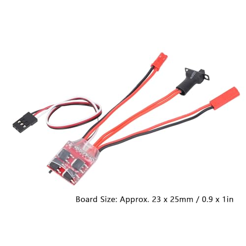 5Pcs 30A Brushed ESC with Brake, Dual Way Micro Speed Controller UBEC 5.7V 1A Forward Reverse 40A Peak ESC for 1/16 1/18 1/24 RC Car Boat Tank