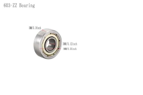8-Pack 603-ZZ Double Rubber Sealed deep Groove Ball Bearings, 3MMx9MMx5MM, pre-Lubricated, Stable Performance, and Cost-Effective Ball Bearings - size: 603ZZ