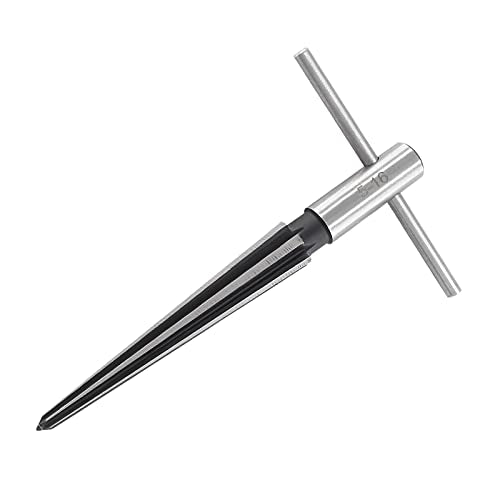 3/16"-5/8" (5-16mm) T Handle Tapered Reamer | 6 Fluted, Chamfer Reaming Tool, Guitar Bridge Pin Hole, Woodworker Luthier Tool - size: 3/16"-5/8"