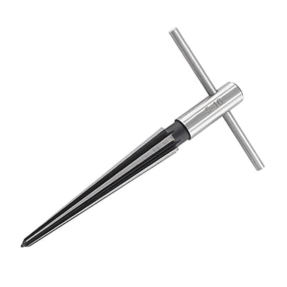 3/16"-5/8" (5-16mm) T Handle Tapered Reamer | 6 Fluted, Chamfer Reaming Tool, Guitar Bridge Pin Hole, Woodworker Luthier Tool - size: 3/16"-5/8"