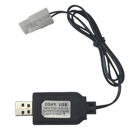 4.8V Battery Charger Cable,Compatible for Tamiya KET-2P Compatible RC Cars, RC Excavator，RC Tanks, RC Boats and Other Remote Control Toys for Universal 4.8V Lipo Battery USB Charger (1) - size: Ket_4.8