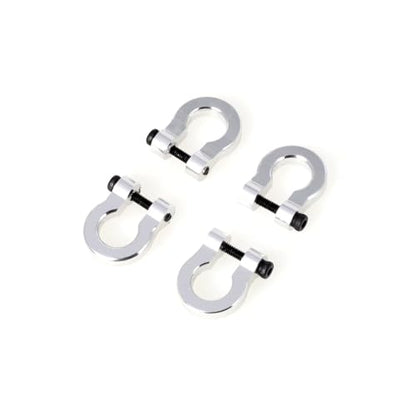 LCX 1/10th RC Crawler Car 4PCS Aluminum Bumper Tow Shackle Set for TRX4 TRX6 SCX10 II SCX10 III SCX10 PRO Gen7 Gen8 Gen9, Upgrades Parts Accessories (Silver - CNC) - color: Silver - Cnc