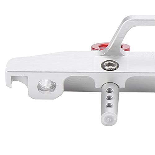 1/24 RC Car Front Bumper, Aluminum Alloy Metal Bumper Upgrade Parts Accessories with 2 Screw for SCX24 90081 RC Crawler Car (Silver) - color: Silver
