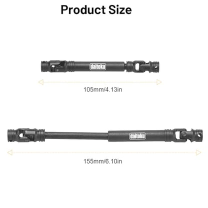 daitoku Steel Centre Drive Shaft CVD Driveshaft Upgrade Parts 105-155mm for 1/10 Axial SCX10 Redcat Gen7 /Pro RC4WD D90 RC Crawler Car (2PCS)