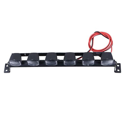 RC Car Roof Lamp LED Light Bar for 1/10 1/8 RC Crawler Rally Monster Truck Trx4 SCX10 D90 (6 LED)