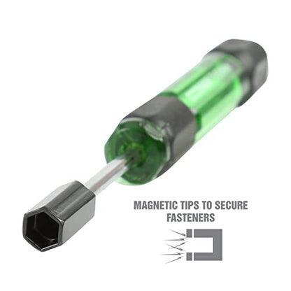 OEMTOOLS 22562 7 Piece Precision Nut Driver Set, Green and Black, Metric Nut Drivers for Jewelry and Electronics, Metric 3-6 MM Nut Driver Set - style: Metric Nuts