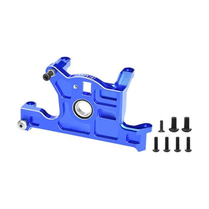 Aluminum 7075-T6 Alloy Bearing Motor Mount for Traxxas 1:8 Jato 4X4 / 1:10 Rustler 4X4 / Ford Fiesta ST Rally/Slash 4WD Upgrade Parts - Blue