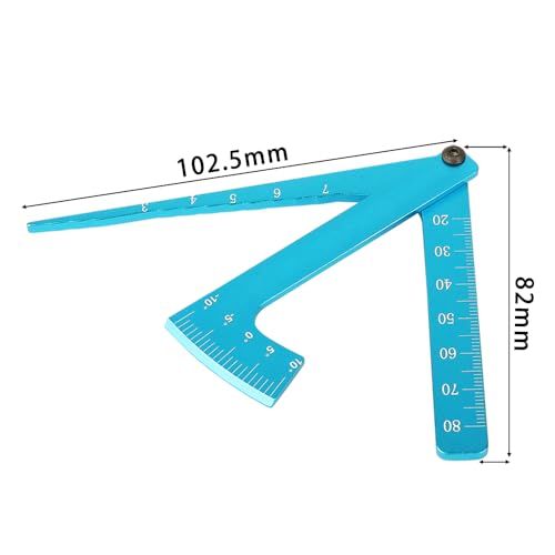 3 in 1 Height Gauge Ruler Aluminum Metal Parts Wheel 1/8 1/10 RC Road Car Set Up Tool Chassis Camber Ride Dip Angle Suspension Simple Toy