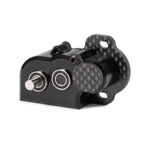 Ultralight Portal Transmission,48Pitch Tiny Gearbox,Machined Ultralight Portal Transmission Tiny Gearbox with Slipper Pad for Cheater Rigs Capra SCX10 III AR45 Axle (Black) - color: Black