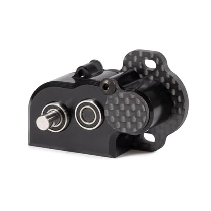 Ultralight Portal Transmission,48Pitch Tiny Gearbox,Machined Ultralight Portal Transmission Tiny Gearbox with Slipper Pad for Cheater Rigs Capra SCX10 III AR45 Axle (Black) - color: Black