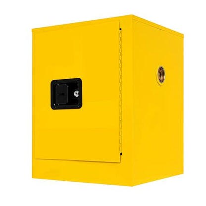22" x 18" x 18" Hazardous Storage Cabinets/Safety Cabinet, Flammable Liquid Dangerous Items Cold Rolled Steel Cabinet Storage for Industrial Home (12 Gal-Yellow)