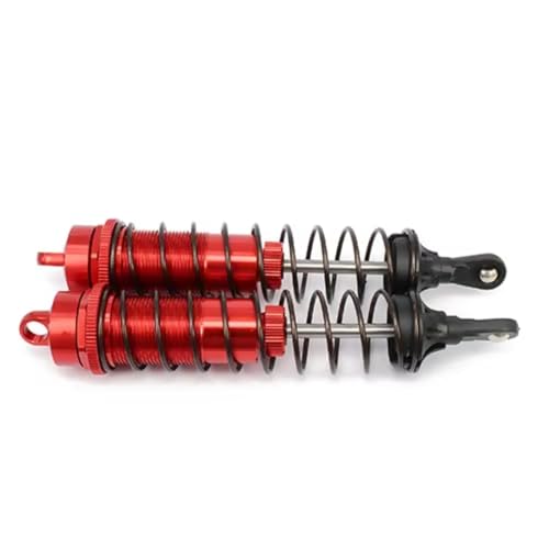 RC Shock Absorbers Compatible With Hpi 1/8 Rc Car For Buggy Truck Crawler Upgrades Parts Aluminum Adjustable RC Shock Absorber Damper 140mm - color: Red