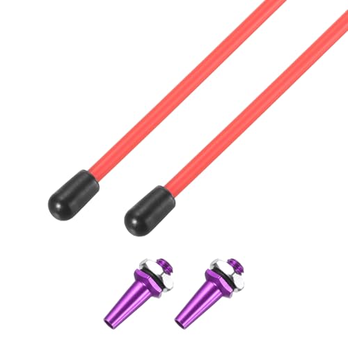 uxcell 320mm Plastic Protection Antenna Tube, RC Antenna Tube with Mount and Cap for RC Car Boat Drone Receiver(Purple, Red, 2 Pcs) - color: Purple Tone Red, size: 320mm