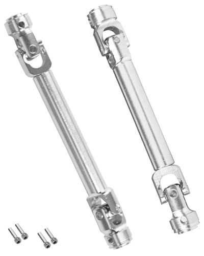 Drive Shaft 85-122MM &95-137MM Upgrades Part for 1/10 Axia 1 SCX10 SCX10 II 90046 SCX10 III AXI03007 TRX4 D90 RC Crawler,Universal Driveshaft,Steel Full Metal Axles,2PCS,Silver - style: silver/85-122&95-137