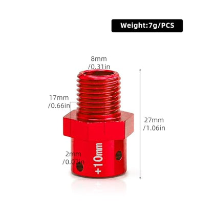RC Wheel Hex 10mm Widen Wheel Hub Drive 17mm Hex with Anti-dust Cap Nuts 17mm Alum for Arrma Kraton Outcast Fireteam Mojave Infraction 6S Felony Limitless Upgrade Parts (Red)