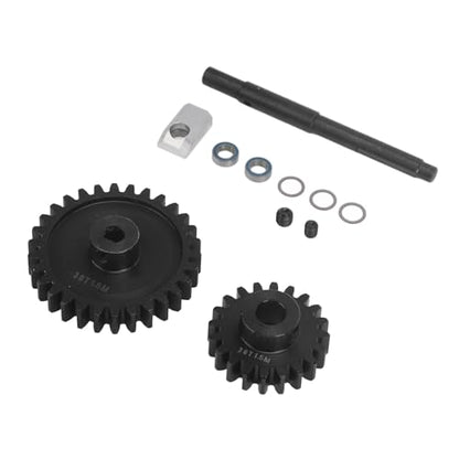 RC Car Gear Kit Set Harden Steel Gears for XRT 1/5 1.5M Crawler Car Large Transmission Gear Part 20T 30T Pinion Spur Gear Upgrade Parts with Bearings Washers Screws Accessories