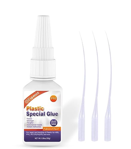 30g Plastic Glue, Instant Super Glue for Plastic | Fast Dry Strong Plastic Adhesive for Acrylic, Model, DIY Crafts, Tube, PVC, Vinyl, ABS, PBT, PS, PA, PC, PM, MA, Nylon - size: Plastic Glue