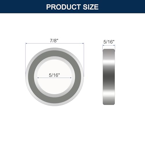 1603ZZ Deep Groove Ball Bearings, ID 5/16" x OD 7/8" x Width 9/32" Miniature Bearings, Double Metal Shielded Ball Bearing Chrome Steel Z2 Lever 10pcs - size: 1603ZZ 5/16" x 7/8" x 9/32"
