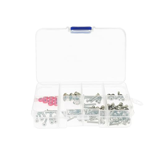 Metal Screws Set RC Repair Tool Kit for Arrma 1/18 RC Car Granite/Typhon/Mojave Grom,RC Screw Kit,Steel Hex Screws Nuts,Replacement Repair Tools Box