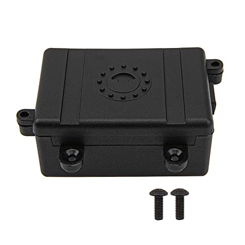 2Pcs ShareGoo RC Receiver Waterproof Box,RC ESC Receiver Dustproof Box Protector Case Compatible with Traxxas TRX-4 SCX10 90027 SCX10 90046 D90 1/10 RC Crawler,Black