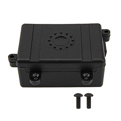 2Pcs ShareGoo RC Receiver Waterproof Box,RC ESC Receiver Dustproof Box Protector Case Compatible with Traxxas TRX-4 SCX10 90027 SCX10 90046 D90 1/10 RC Crawler,Black