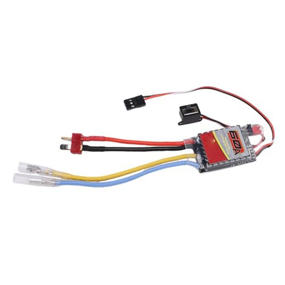 Zunate 60A Brushed ESC with T Plug for 540 550 380 370 Motors - Electronic Speed Controller for 1/10 1/12 /16 RC Cars, Trucks, Boats & Crawlers