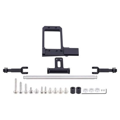 Aluminium BTA Servo Mount and Steering Link Linkage for 1/10 RC Crawler Vanquish Phoenix VS4-10 F10 Portal Axle Upgrade (Black) - color: Black