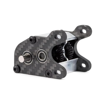Ultralight Dual Motor Transmission 62g Aluminum LCG Transmission Gearboxes 48P Overdrive Dig Tiny Gearbox for 1/10 RC Crawler LCG Cheater Rig (Silver) - color: Silver