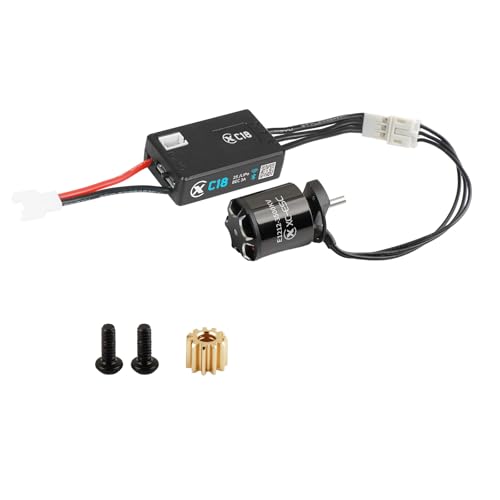 XC C18 Brushless ESC & E1212 Motor,30A Current,2S Lipo | APP control,FOC,1/18 1/24,Compact and lightweight,Outrunner