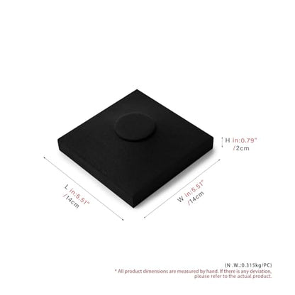 Oirlv Black Microfiber Jewelry Display Tray | Black Microfiber Finish, 5.51"X5.51"X0.79", Great for Photography and Organization, Won'T Scratch Jewelry - style: P13716