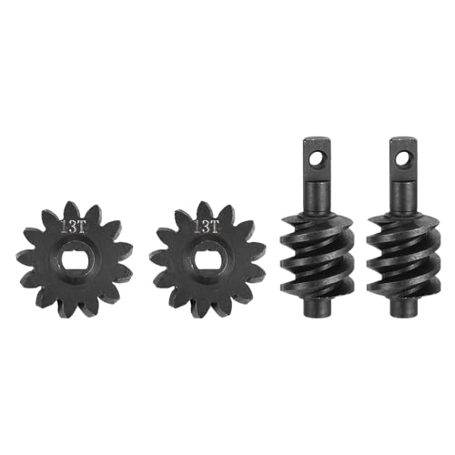 MECCANIXITY 2 Set Hardened Steel Axle Differentials Gear, 13T Steel Gear Upgrade Parts for RC Vehicles Truck Drift Car Part, Black - style: 13T