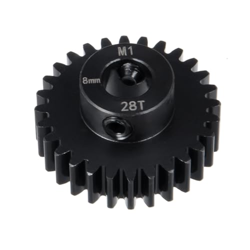 Steel Pinion Motor M1 8mm 28T Gears for ARRMA 4WD Tra-xxas X-MAXX | 1/5 1/7 1/8 RC Car Upgrade - size: 28T