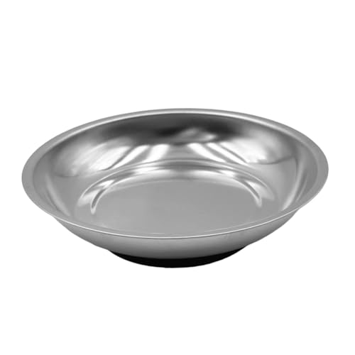 Magnetic Parts Tray, 6" Round Stainless Steel Storage Bowl for Mechanics, Universal Magnetic Tray Holder Organizer Tool for Screw, Socket, Pin, Bolt (6IN) - size: 6IN