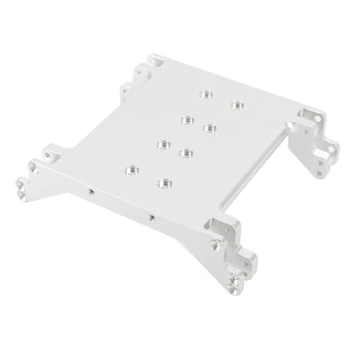 CHICIRIS RC Car Chassis Skid Plate, Aluminum Alloy Lightweight High Strength with Multiple Mounting Holes for RR10 1/10 RC Car (Silver)
