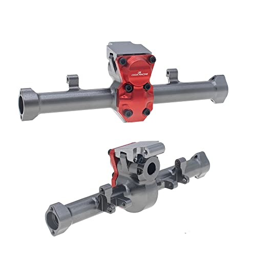 Aluminum Front&Rear Bridge Diff Housing Cover Steering Knuckle Servo Mount for AXIAL 1/24 SCX24 AXI00001 AXI00002 AXI00005 AXI00006 RC Crawler Car