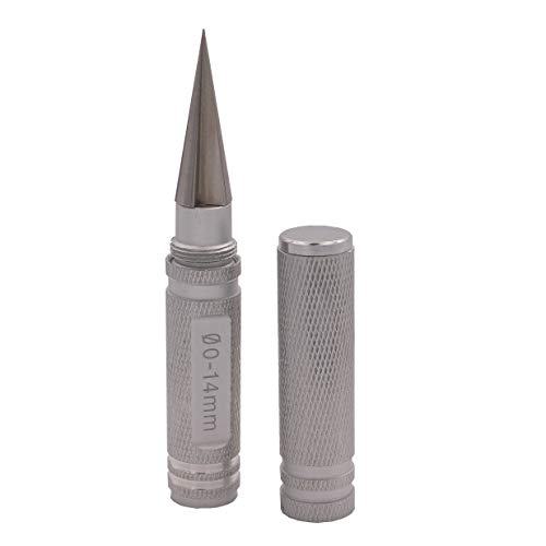 0-14mm Body Aluminum Reamer Hole Puncher with Protective Sleeve Hobby Tool Combo Set for RC Model Bodyshell Connector, Universal Opener Drill Tool(Silver)